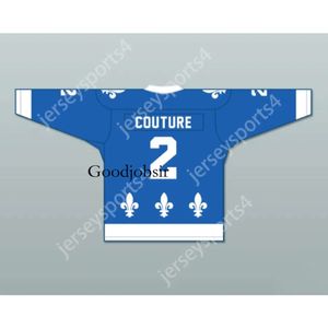 GDSIR Custom Paul Couture 2 Le National de Quebec Blue Hockey Jersey-Lance Et Compte New Top Ed S-L-XL-XXL-3XL-4XL-5XL-6XL