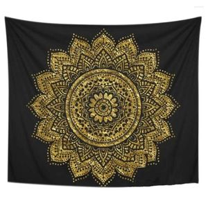 Tapissries Home Decoration Mandala Tapestry Beach Throw Handdukvägg Hängande Bohemian Yoga Mat Bed Bead Dorm Decor