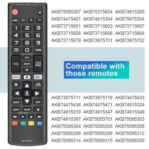 AKB75095307 Universal Remote Control Compatible för LG Smart TV LED OLED LCD UHD HDTV Plasma Magic WebOS 3D 4K UHD HDR Nanocell