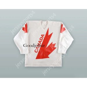 Gdsir Personalizado MICHEL GOULET 15 TEAM CANADA CUP JERSEY DE HÓQUEI BRANCO NOVO Top Ed S-M-L-XL-XXL-3XL-4XL-5XL-6XL