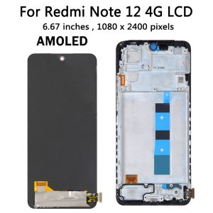 23021RAAEG 23021RAA2Y NOTE12 Дисплей для Xiaomi Redmi Примечание 12 4G ЖК -дисплей экрана Дигитайзатор сборочной запасной запасные детали.