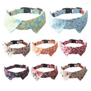 Dog Collars Large Tuxedo Collar Small Dogs Bow Tie Print Perro Collier Chain Medium Size Pet For Birthday Wedding Outfits