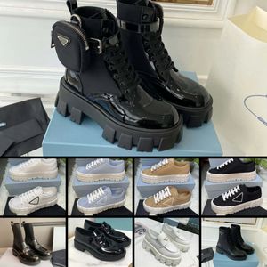 New Men Women Designers Rois Boots Ankle Martin Boots 및 Nylon Boot Military Inspired Combat Boots Nylon Bouch가 가방과 함께 발목에 부착 된 Nylon Bouch