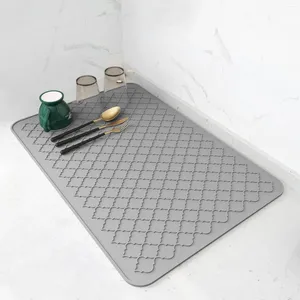 Maty do kąpieli Suszenie naczynia do kamizelki kontr-slilikonowe mat-kitchen podkładka odporna na ciepło gadżety