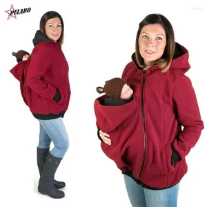 女性のパーカープラボS-3XLベビーキャリアジャケットカンガルーフーディー冬のマタニティ妊娠中の女性用のフーディアウターコート妊娠