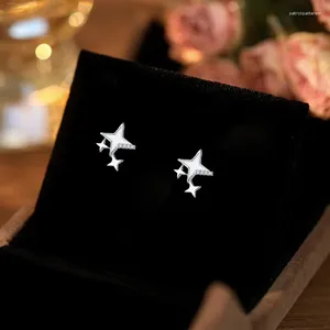 Stud Earrings Fashion Unique Design Three Stars For Women Girl Simple Cute Four-pointed Star Jewelry Gift