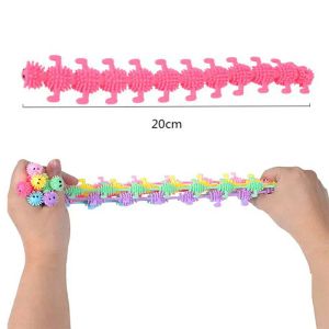 3PCS elastyczne sznur fidget zabawki kolorowe długi makaron zabawki robak gąsienicowe zabawki sensoryczne dla dzieci autyzm maluch