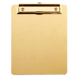 Zwischenablage Edelstahl A4 Clipboard -Datei Organizer Schreibpadememo -Papierhalter für Office Gold Datei Halter Home Golden