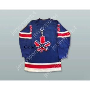 Gdsir Custom ROANOKE VALLEY REBELS 5 MAGLIA DA HOCKEY BLU TIE DOWN NUOVA Top Ed S-M-L-XL-XXL-3XL-4XL-5XL-6XL