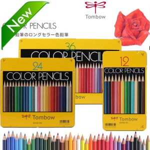 Pennor Tombow Color Pennor Ställ in järnlåda CBNQ Målning Crayons Easy Coloring High Quality Art Supplies Stationery School Supplies