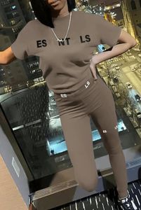 Mode sexy Frauen zweiteils Set Sommer Kurzarm O-Neck Tee Tops+Bleistifthosen Anzüge Tracksuiten Outfit Grafische T-Shirts Jogging Anzüge