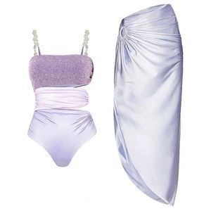 Swimwear femminile Cavalna un costume da bagno a un pezzo con copertura da bagno sexy da bagno da bagno in costume da bagno a spalla patchwork body bodwear j240403