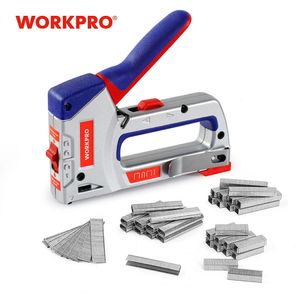 WorkPro 4 in 1 Heavy Duty Staple Gun für DIY Home Decoration Möbel Stapler Handbuch Nagelpistole mit 4000 Nailer 240318