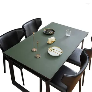 テーブルクロス防水とオイルプルーフコーヒー両面固体のテーブルクロス長方形PUレザーデスクマット家の装飾