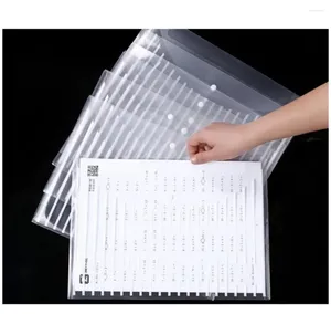 Storage Bags 20PCS Document Bag A4 Thickened 18C Button Transparent Information PP File Paper Office Supplies