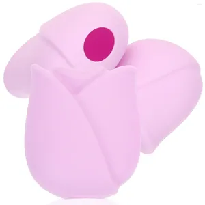 Escovas de maquiagem 3 pcs pincel de capa de capa tampa de bolhas roses roses silicone Travel Foundation Capas