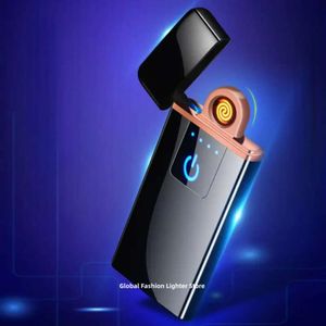 Windproof Touch Sensor Screen Lighter USB Rechargeable Portable Personalized Fashion Igniter, Home Gadgets, Valentine's Day Gift