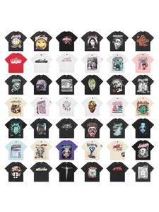 Meichao Hell Star Instagram same retro printed top for men and womens casual trend pure cotton washed short sleeved T-shirt