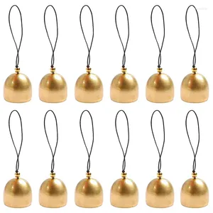 Figurki dekoracyjne 12pcs bell jingle mini metalowy metal mała ozdobna krowie