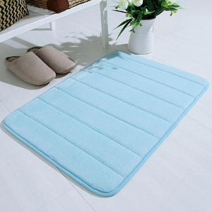 Bath Mats Nonslip Water Mat 60x40cm Bathroom Bedroom Shower Rug Floor Decor Absorbent Soft Memory Foam Coral Pad