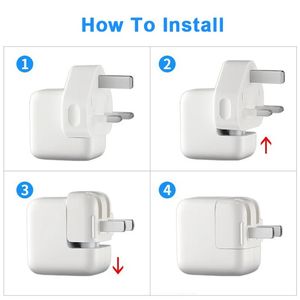 Ny Universal EU / US / AU / UK AC Plug -adapter för Apple MacBook Pro Air iPad USB -laddare