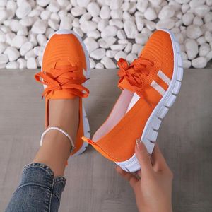 Casual Shoes Womens Slip On Walking 2024 Autumn Lightweight Breattable Knit Running Sneakers Woman Non Bekväm tennis