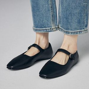 Sıradan Ayakkabı Varış Kadınlar Mary Jane Yumuşak Deri Ladies Flats Ofis Soafers Mokasinler Lüks Tasarımcı 5c