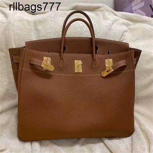 Handgefertigte BK -Bag -Designer -Marke Top 40 cm 50 cm Tasche Herren Handtasche braune Farbe Luxusbeutel Vollgenäht mit Wachslinie Togo Leder