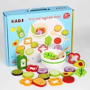 Kitchens Play Food Childrens kitchen house toys vegetable combination puzzle early education wooden toys cultivate childrens hands-on ability 2443