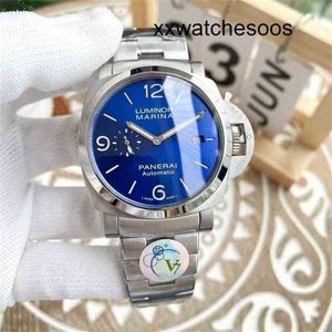 Top Clone Men Sports Watch Panerais Luminor Automatic Movement Movement Watch Swiss Sapphire Mirror Size 44mm 13mm Steel Band Brand Designers Wrist