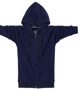 Designer hoodie stor storlek 6xl 5xl 2021 Plain Mens Zip Up Hoody Jacket Sweatshirt Hooded dragkedja Male Topp Yttrekläder Svartgrå Bout7817810