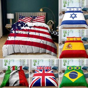 Bettwäsche Sets National Flag Duvet Cover Set King Size Creative American für Teenager Erwachsene Mikrofaser Single Double Quilt