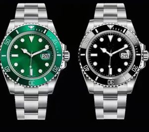 Hot Sell RLX Mens Watch AAAAA Designer Watches 40 مم DIAL الأسود التلقائي الأزياء الميكانيكية الكلاسيكية النمط الفولاذ المقاوم للماء الساعات مضيئة مضيئة تاريخ