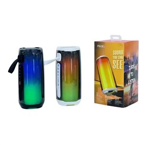 Pulse5 Hochwertiges drahtloser Bluetooth -Lautsprecher wasserdichte Subwoofer RGB Light Bass Music Tragbares Audio -System Support TF FM Aux Radio -Lautsprecher