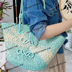 حقيبة مصممة فاخرة حقيبة اليد Lowwe New Straw Woven Beach Bag Vacation حقيبة يد كبيرة الأزياء متعددة الاستخدامات