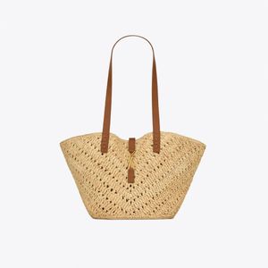 Women's luxurys Rive Gauche Raffias Clutch Bags fashion Straw weave Top handle bag 10A designer Large tote Shopping Beach handbag man weekend Shoulder Crossbody bags