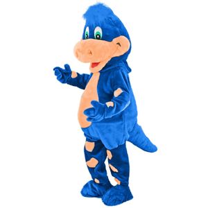 2024 Novo vestido de fantasia de traje de fantasia de mascote de dinossauro adulto