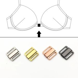 5 set bh legering främre stängning badkläder klippklickare bikini spännen ersättning bramaking diy tillbehör