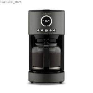 Coffee Makers 12 cup coffee machine automatic drip coffee machine stainless steel black Y240403