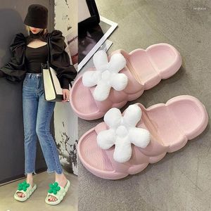 Casual Shoes Summer Flat Slippers Women's Outdoor Wear Flower Sandals Home inomhus kvinnor