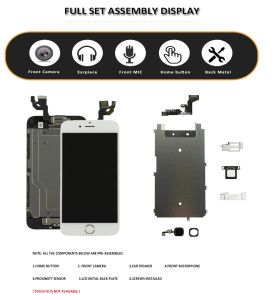 AAA LCD för iPhone 6 6s Plus 6P 6SP -skärm Full Set Display Komplett montering Touch Digitizer Replacement Kit+Camera+Hemknapp