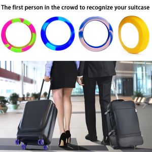 8st Silicone Wheels Cover Bagage Suitcase Wheels Protector Cover Trolley Case Castor Sleeve Redge Buller Wheels Guard Cover