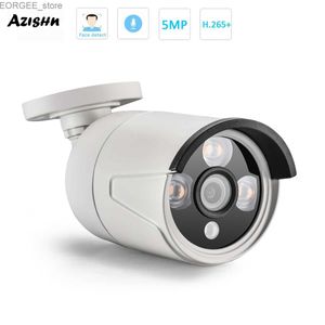 Other CCTV Cameras AZISHN H.265+ 5MP POE IP Camera 2880X1616 Outdoor Video Face detection 3IR Array LEDS CCTV Security for POE NVR System Y240403
