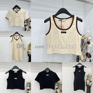 U Neck Crop Top Women Letter Print Vest Sleeveless Sport T Shirt Designer Breathable Tanks Top