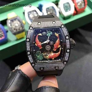 Relógios de luxo suíços richadmills relógio mecânico cronógrafo wristwatch mais caro estrela sky richas o mesmo barril tipo grande discagem hollow mecânica