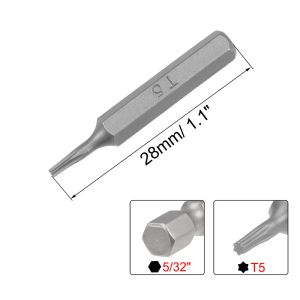 T2 T5 T6 T8 TORX OUTDRIRIR BIT TORX BITS 5/32 дюйма шестнадцатеричной хвостовой шестнадцатеричной набор