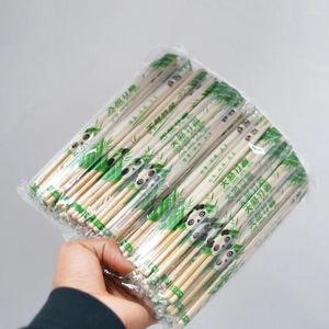 Engångsgäst 100pairs bambu träpinnar restaurang individuella paket hack pinnar hashi sushi mat stick tabell