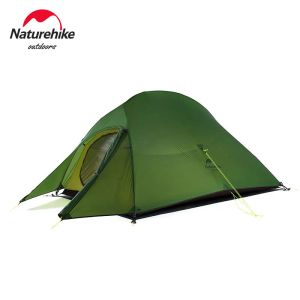 Barınaklar NatureHike Cloud Up 2 Kişi Çadır Açık Kamp Çadır Ultralight 2 Kişi 20d Çadır Serbest Duran Yürüyüş Seyahat Sırt Çantası Çadır