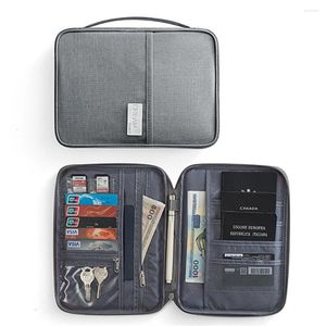 Storage Bags Travel Passport Cover Wallet Unisex Waterproof Document Case Pouch Bag Card Holder Portable Multifunction Clutch Purse