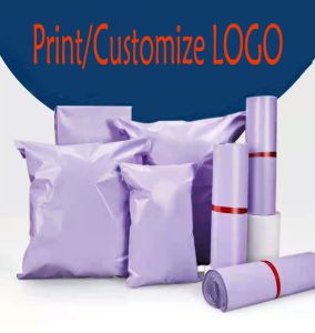 Blackboard 50/PCs Purple Courier Mail Packaging Poly Mailer Package Plastic Selfasive Borse Borse di spedizione impermeabili